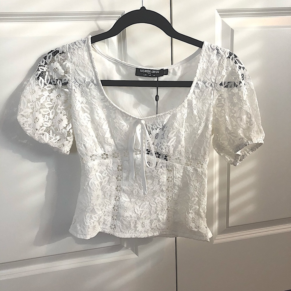 Lace Milkmaid Top